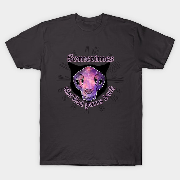 Sometimes the void purrs back T-Shirt by jonesylium